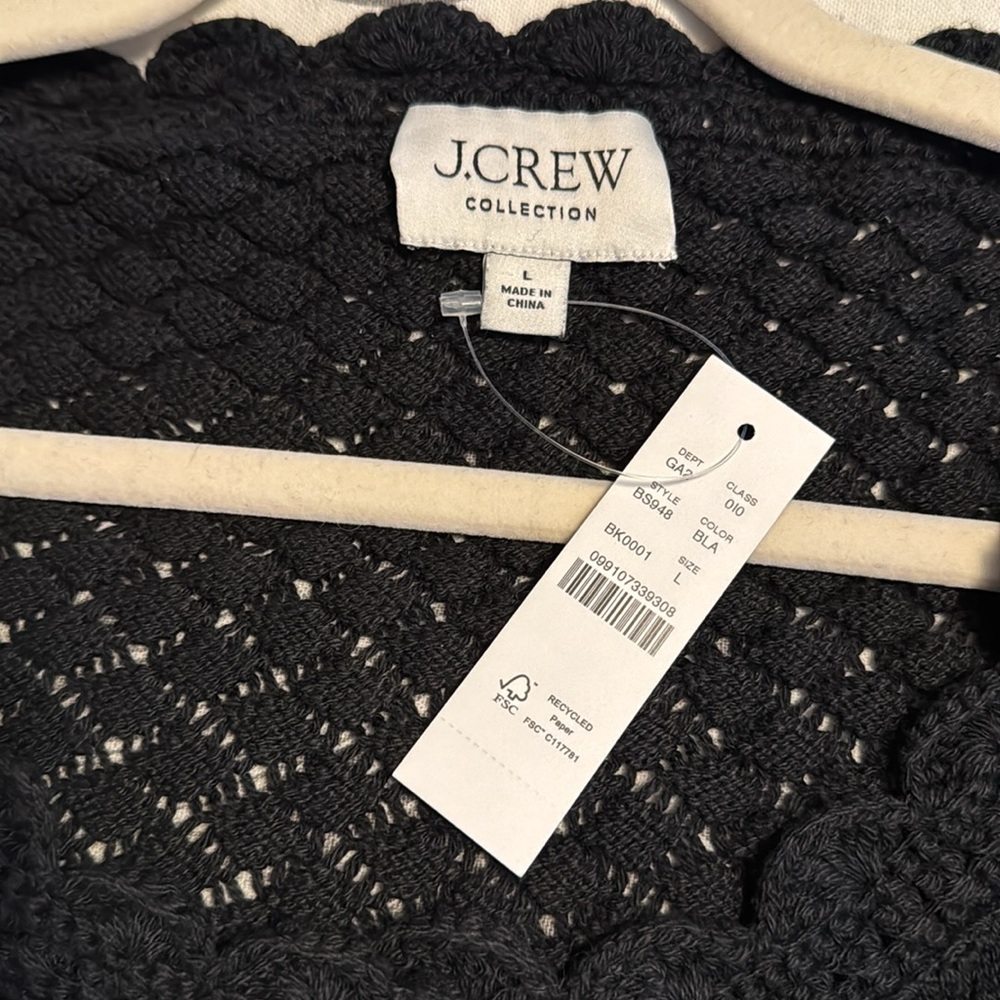J.Crew Collection Crochet cropped cardigan sweater BS948 - Picture 4 of 12